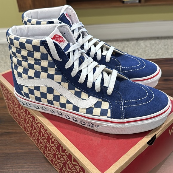 Vans Sk8-Hi Reissue true navy/white sz 9.5 men’s - Picture 2 of 5